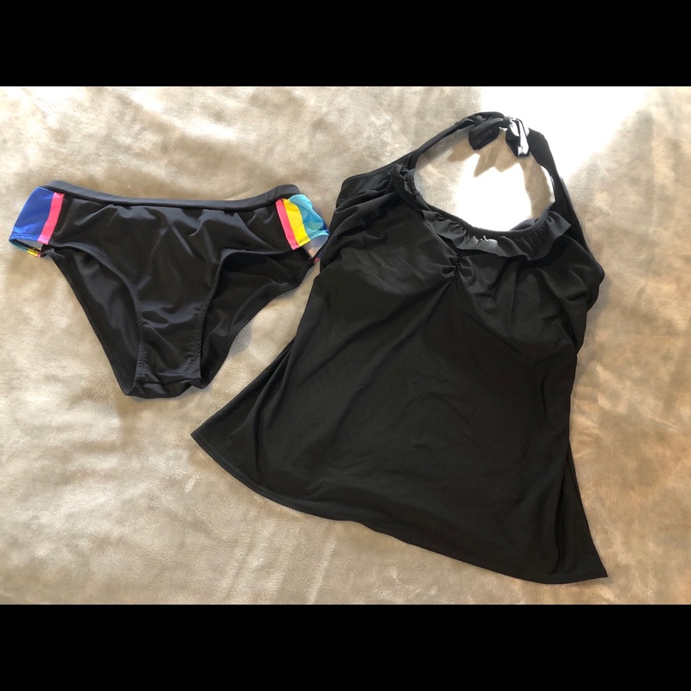 Freya two piece swimsuit 36G XL bottoms